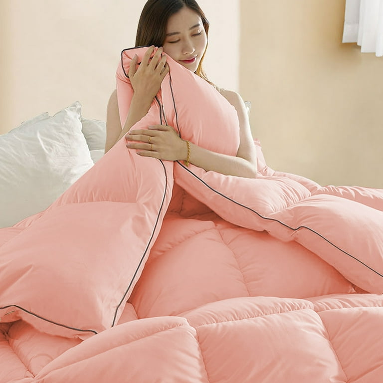 Comefolife Feather Comforter, Fluffy Cotton Duvet Insert, Cotton