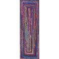 thumbnail image 2 of Beautiful Indian Handmade Braided Blue Shade Multi Color Cotton Area Rugs ,Home Decor Cotton Carpet Size 2 x 4 Feet ( 60 cm x 120 cm ), 2 of 4