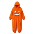thumbnail image 4 of BOOMNY Halloween Unisex Boys Girls Romper Jumpsuit Hallowmas Pumpkin Face Graphic Long Sleeve Hooded Jumpsuits for Kids Soft Warm Winter Loungewear Jumpsuit, 4 of 4