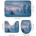 thumbnail image 3 of 4Pcs Snowmobile Winter Forest Shower Curtain Set with Toilet Lid Cover Non-Slip Rugs for Bathroom, Snowy Mountain Tree Snowmobiling Sport Shower Curtain Bathroom Sets with Hooks, 72x72 Inch, 3 of 8