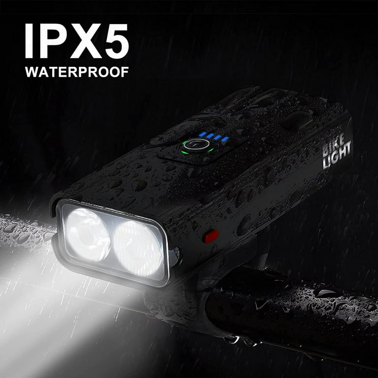 TOAGER T1600 1600 Lumen Bike Light - USB-C Rechargeable, 5000mAh, IPX6 Waterproof Headlight For Road & Mountain Biking