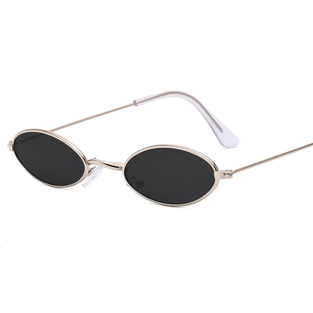 SKY Fashion Unisex Vintage hombres mujeres Retro pequeño ovalado gafas de sol Metal marco sombras gafaspangjing