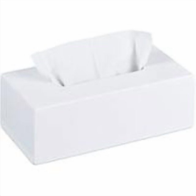 Relaxdays Tissue Box, Tissue Dispenser Bathroom, Kitchen, Bamboo Wood, HLP: 7.5 x 24 x 12 cm, White