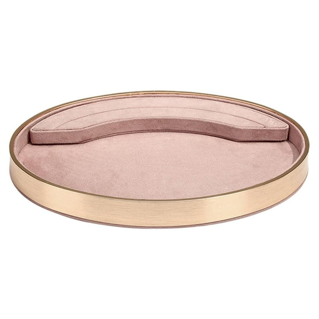 Almencla Plateau à Bijoux en Velours Support de Colliers Bagues Vitrine pour Rose