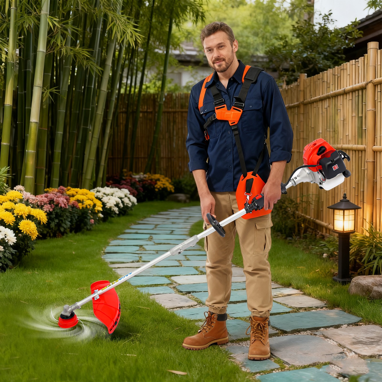 51.7 CC Gas Power Hedge Trimmer Chainsaw Grass Trimmer Outdoor Brush Cutter for Gardens, Parks