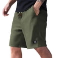 thumbnail image 3 of IAJDKMEK Men's Summer Color Casual Shorts - Textured Multi-Pocket Shorts, Great Hiking Shorts and Everyday Shorts for Men,Army Green L, 3 of 6