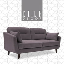 Elle Decor Chloe Loveseat in Dark Gray