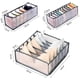 thumbnail image 4 of Wishstar Cajas de almacenamiento para ropa interior, caja de almacenamiento plegable para calcetines, organizador de cajones, organizador de armario, juego de 3 para sujetadores, calcetines,, 4 of 7