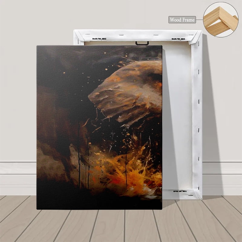 Wallume Store Retro Elephant  Style Print 8 in x 12 in Framed Painting Canvas Art Prints Set of 3