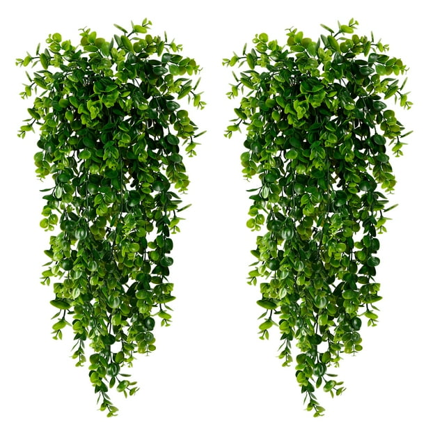 Decoración colgante de plantas artificiales de eucalipto Sggvecsy (paquete de 4)