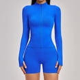 thumbnail image 1 of Top-kevin 2 Piece Seamless Ribbed Workout Sets With Zip Up Jacket High Waisted Gym Yoga Leggings, 1 of 6