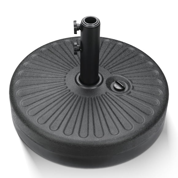 Base para paraguas iPower de plástico HDPE de 22,68 kg de capacidad, color negro