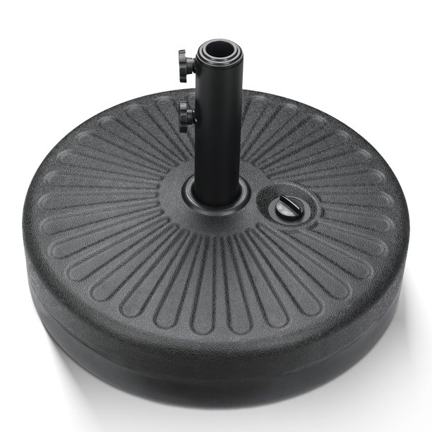 Base para paraguas iPower de plástico HDPE de 22,68 kg de capacidad, color negro