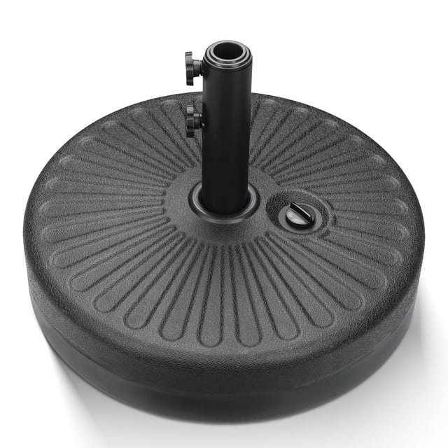 Base para paraguas iPower de plástico HDPE de 22,68 kg de capacidad, color negro