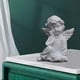 thumbnail image 4 of Resina blanca Chica Ángel Estatuilla Oración Escultura Decoración de escritorio Regalos - a la izquierda que se fue Macarena Estatua del titular de la vela, 4 of 8