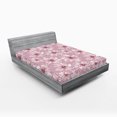 thumbnail image 2 of Ambesonne Floral Design Fitted Sheet, Pearl Flower Pattern, Queen Size, Lilac Pale Pink White, 2 of 5