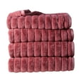 thumbnail image 1 of Nestl Ultra Plush Cozy Faux Fur Heavy Warm Rabbit Bed Blanket, 82 x 102, Rose Red, 1 of 5