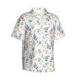 thumbnail image 2 of Daiia Tulips Flowers Hawaiian Shirt for Men Gentle Cotton Regular Short Sleeve Casual-XX-Large, 2 of 9