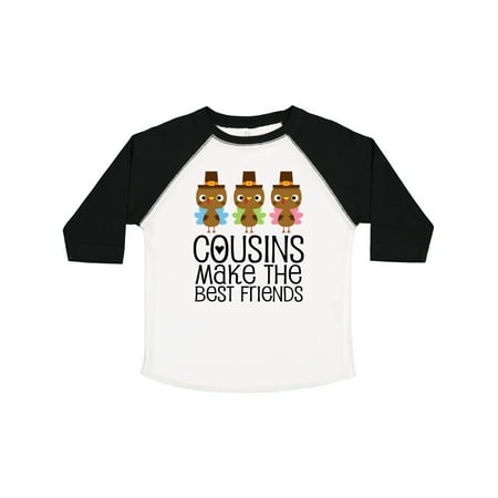 

Inktastic Thanksgiving Cousins Make the Best Friends Gift Toddler Boy or Toddler Girl T-Shirt