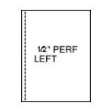 - Laser Cut Sheet Paper Form, 8 1/2 x 11 Blank Perforated, 20# Paper w/ 1/2