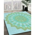 thumbnail image 2 of Ahgly Company Indoor Rectangle Patterned Aquamarine Green Area Rugs, 7' x 9', 2 of 6