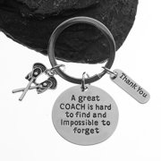 Sportybella Lacrosse Coach Keychain, Unisex Lacrosse Coach Gift, Great Coach is Hard to Find Coach Keychain