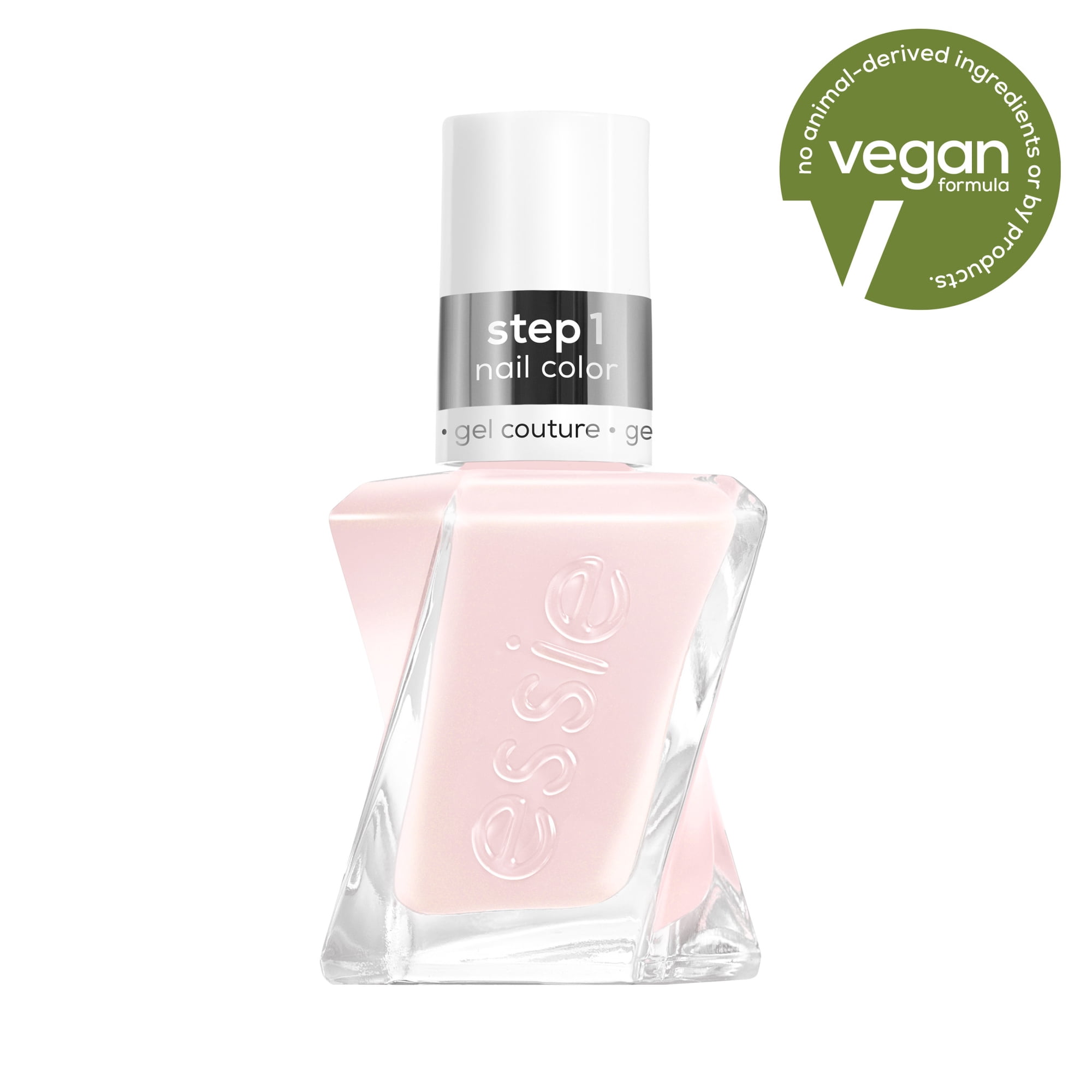 essie Gel Couture Vegan Shimmer Gel Nail Polish, Blush White, 0.46 fl oz Bottle