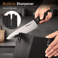 thumbnail image 6 of Astercook Knife set, 14-Piece Kitchen Knife Set with Built-in Sharpener, High Carbon German Stainless Steel Knives Block Sets, Ultra Sharp & Rust Resistant, Dishwasher Safe, 6 of 8