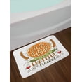 thumbnail image 2 of Thanksgiving Bath Mat, Give Thanks with a Grateful Heart Message with Wheat and Swirled Hearts Design, Plush Bathroom Decor Mat with Non Slip Backing, 29.5" X 17.5", Multicolor, by Ambesonne, 2 of 2