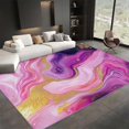 thumbnail image 1 of Living Room Area Rug 7x8 ft Purple Marble Washable Non-Slip Area Rug, 3D Print Low-Pile Carpet for Bedroom, Kids Room, Nursery, Home Decor Rugs, 1 of 7