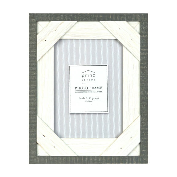 Prinz Reclaimed 5 x 7 Crosshatch Rustic Wood Picture Frame