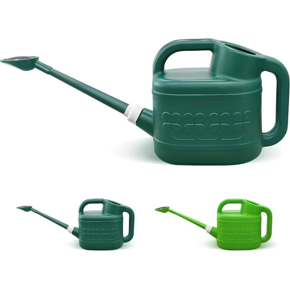 2 Gallon Watering Can for Outdoor Plants with Removable Long Spout and Stainless Steel Sprinkler Head, Large Plastic Watering Can for Garden Flowers Plants