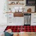 thumbnail image 4 of Kitchen Rugs and Mats Set of 1 Have Yourself a Little Chrismas Red and Black Plaid Kitchen Sink Mat,Non-Slip Area Runner Rug,Washable Floor Mat for Home Dining Room Office 15"x47", 4 of 6