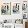 thumbnail image 4 of Designart "Soft Blue And Pinkd Minimal Mid Century Art I" Minimalism Canvas Wall Art, 4 of 5
