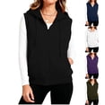thumbnail image 3 of Women's Zipper Hoodie Sleeveless Slim Fit Hoodie Casual Lightweight Jacket, 3 of 9