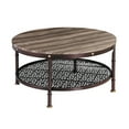 thumbnail image 4 of Elegant Big Round Wood/Metal Coffee Table Davee Round Wood and Metal Coffee Table - dia 36 in, 4 of 5