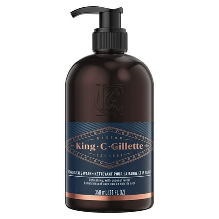 King C. Gillette Men's Beard and Face Wash, 11.8 Ounces