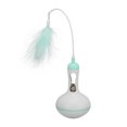thumbnail image 1 of Cat Treat Dispenser Toy Interactive Cat Roly Poly Leakage Food Toy with Rod and FeatherGreen, 1 of 9