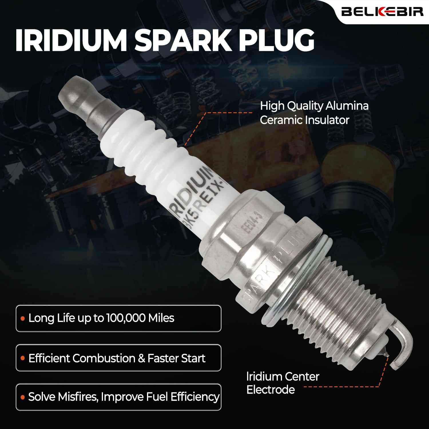 4PCS Ignition Coil Pack & Iridium Spark Plugs Compatible with 1.5L 2001-2009 Toyota Prius, 2007-2018 Yaris, 2012-2019 Prius C, 2000-2005 Echo, 2004-2006 Scion XA XB Replace UF316 C1304 90080-19021