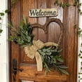 thumbnail image 2 of Heart Shaped Olive Wreath Artificial - Valentine's Day, Mother's Day Decor, Front Door & Living Room Wall Hanging, Silk Faux Greenery for All Seasons, 2 of 4