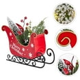 thumbnail image 2 of HaiSphere Mini Christmas Sleigh Table Decor with Twigs and Red Berries, LED Lighted Santa Sleigh Ornament, Iron Art Scene for Desktop, Holiday Decoration for Home Office, 2 of 7
