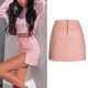 thumbnail image 5 of Gibobby faldas para mujer invierno para mujer, cintura alta, dividida, minifalda de tubo ajustada(Rosa, XXL), 5 of 5