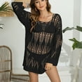 thumbnail image 2 of Plebaso Robe de Plage à Manches Longues pour Femmes, Cache-Maillot Ajouré, Maillot de Bain, Tenues de Vacances pour Femmes, 2 of 7