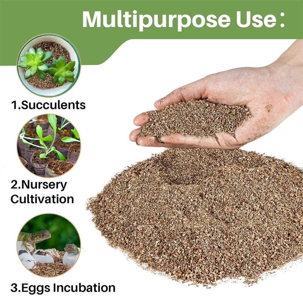 Fine Horticultural Vermiculite,Organic Soil Amendments,Natural Insulation Vermiculite Bulk,Course Grade Vermiculite for Gardening,to Maintain Soil Moisture and Plant Growth 1-3mm 21Oz