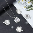 thumbnail image 4 of 10 Sets Alloy Pendant Cabochon Sun Flower Pendant Blanks Trays Bezel Settings and Clear Glass Cabochons, 4 of 5
