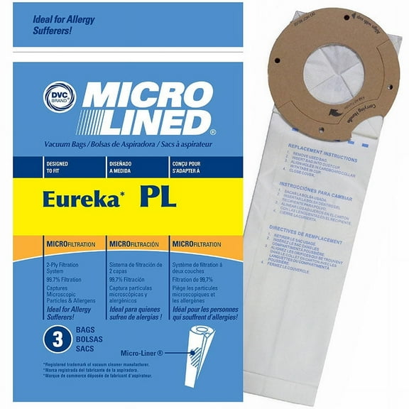 Eureka Upright Micro Filtration Style PL Vacuum Bags 3 in Pack 62389A, 471461