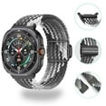 thumbnail image 4 of Rugged Magnetic Nylon Band Compatible with Samsung Galaxy Watch 7 Ultra 47mm Band, Sport Braided Elastic Nylon Strap Strong Magnet with Stainless Steel Adapter for Men Women,C, 4 of 7