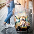 thumbnail image 3 of Welcome Spring Fairy Shiba Inu in Flower Meadow Travel Luggage Cover Shibas Dog Lovers Gifts Idea Suitcase Dust Protective Decor - 13002, 3 of 5