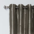 thumbnail image 3 of Quality Home Faux Silk Grommet Top Blackout Curtain Pair - Dk.Grey, 3 of 3