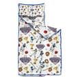 thumbnail image 2 of White Baseball Fun Club Pattern Toddler Nap Mats for Kids Preschool,Sleeping Mat Bag or Kids,Toddler Sleeping Bag,Toddler Nap Mat or Daycare, 2 of 6